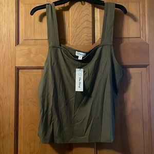 Double XL olive stretchy camisole